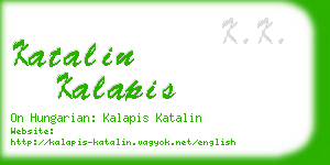 katalin kalapis business card